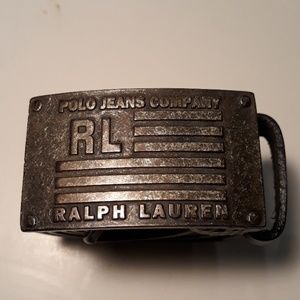Polo Jeans Ralph Lauren (L) black leather belt